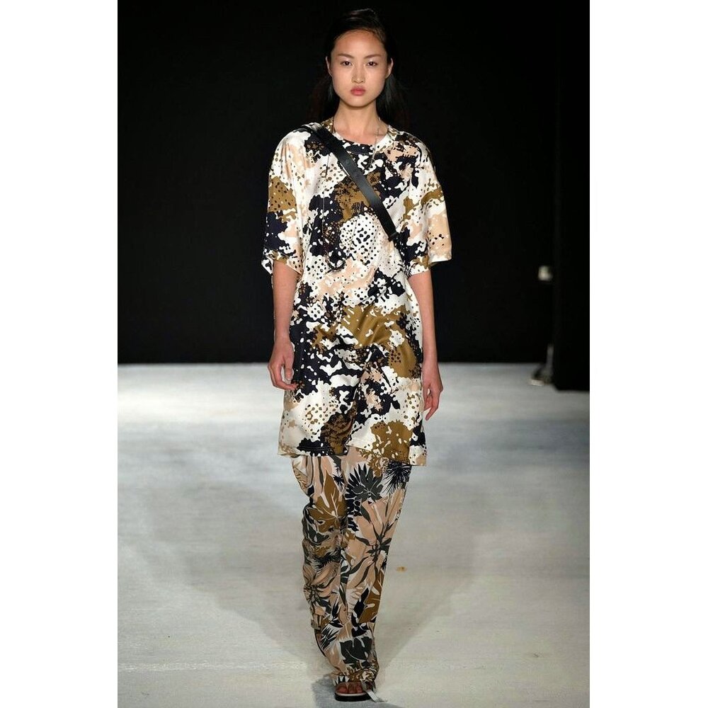 NWT Rag & Bone silk high waist tropical palm print pants - Picture 3 of 10